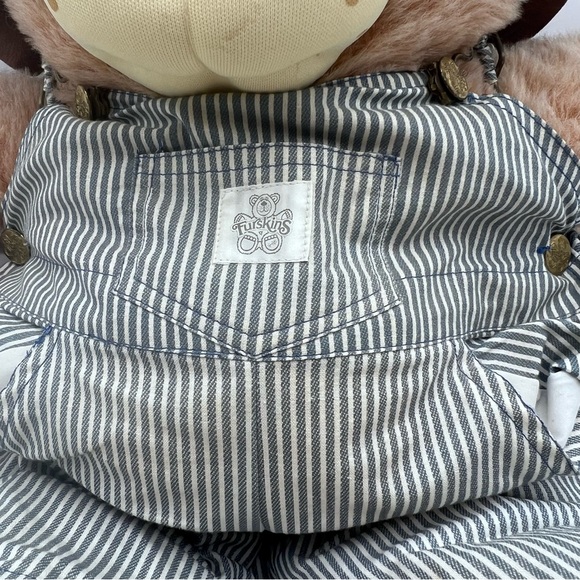 Vintage FURSKINS 22" Moody Hollow DUDLEY by XAVIER ROBERTS Teddy w Overalls - Picture 2 of 10